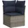 vidaXL Gartensofa-Set 10-tlg. grau Polyrattan