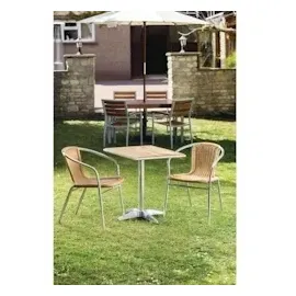 Bolero Bistrotisch 60 x 60 x 72 cm Silber/Weiß