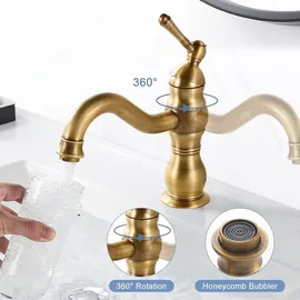 coleniny Kisimixer Waschtischarmatur Antik Bronze