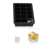 Relaxdays 3x Eiswürfelform Silikon 2,5 cm schwarz