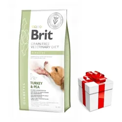 Brit gf Veterinärdiät für Hunde Diabetes 12kg  + Überraschung für den Hund