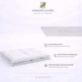 HANSKRUCHEN Hanskruchen, Diamant Luxus Daunendecke Warm 155 x 200 cm)