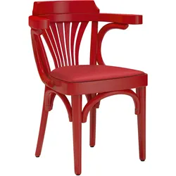 Chausey | Bugholzstuhl | Holz / Leder | Rot / Rot | Bugholz