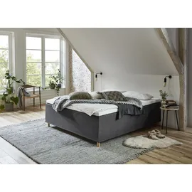 Home Affaire Boxbett HOME AFFAIRE "Thorsby", grau, B:160cm L:200cm, 100% Polypropylen, Komplettbetten, Boxspringbett, Boxbett ohne Kopfteil, frei im Raum stellbar, für Dachschrägen