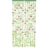 Maximex Blättervorhang Rosen, Türvorhang ohne Bohren, Insektenschutz aus Polyester, 90 x 190 cm, Grün/Rot