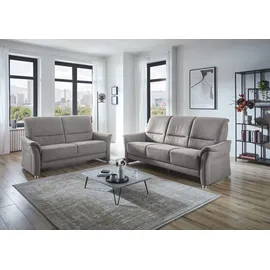 die planbar 3-Sitzer DIE PLANBAR "PP-PF23182", grau, B:198cm H:96cm T:93cm, 100% Polyester, Sofas, Federkernpolsterung, wahlweise mit motorischer Vorziehbank