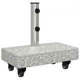 vidaXL Schirmständer Granit 45 x 25 x 45 cm Grau