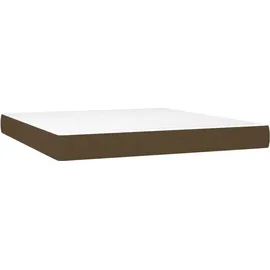 vidaXL Boxspringbett mit Matratze Dunkelbraun 180x200 cm Stoff
