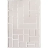 Teppich In-/Outdoor Kurzflor Strukturmuster Polypropylen Balkon Creme Rechteckig 160x230 | Kadima Design