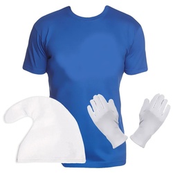 coole-fun-t-shirts Kostüm Blauer Zwerg Kostüm Verkleidung Mütze, Handschuhe, Sweatshirt XXL