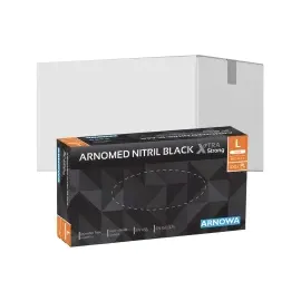 arnomed Nitril Black XTRA STRONG Einmalhandschuhe, schwarz 392-L , 1 Packung = 100 Stück, Größe L