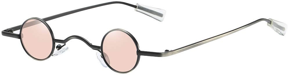 FeiliandaJJ Mode Rund Hip Hop Sonnenbrille Damen Herren Vintage Retro Kleine Sonnenbrille Brillen Unisex Sunglasses - Einheitsgröße