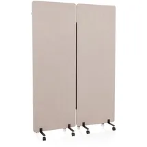 HJH Office Mobile Akustik Trennwand 2er Set Taupe