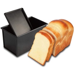 HIBNOPN Brotbackform Backform Toast Brot Gebäck Kuchen Brotbackform Mold Backform Deckel schwarz