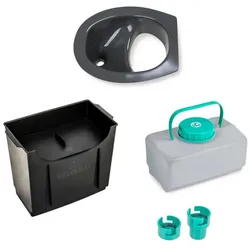 TROBOLO DIY Set 6,5 L Feststoffbehälter Trenntoiletten-Bausatz grau