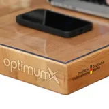 OptimumX Tischfolie Transparent Nach Maß | Glasklar Durchsichtige Tischdecke | Tischschutz | Abwaschbar | Schreibtischunterlage (90x90)