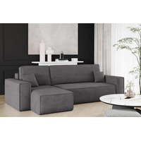 Fun Möbel Ecksofa Schlafsofa Sofa MARIS Stoff Poso Anthrazit