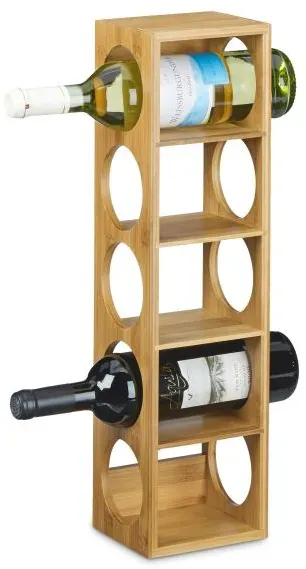 Relaxdays Weinregal Bambus Hellbraun