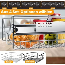 Kesser KESSER® Teleskopschublade Küchenschublade Küchenschrank Korbauszug Schrankauszug Vollauszug Schublade