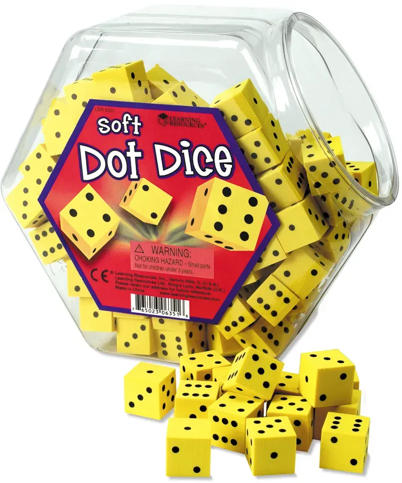 Learning Resources Schaumstoffwürfel Set 200 Stück Lernspielzeug - 1,5 cm, bunt, Schaumstoff - Fördert Konzentration, Zählen