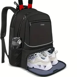Multifunktionaler Sport-/Tennis-Rucksack, bietet Platz für 1–2 Schläger, Outdoor-Sporttasche