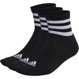 adidas 3-Stripes Cushioned Mid-Cut Socken 3 Paar black/white-40/42