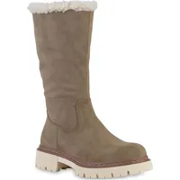 VAN HILL Damen Leicht Gefütterte Winterstiefel Bequeme Kunstfell Schuhe