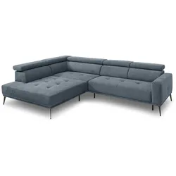 SOMETA Ecksofa Monterrey Stoff Graublau