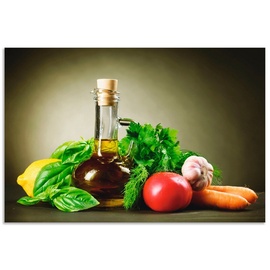 Artland Küchenrückwand »Gesundes Gemüse und Gewürze«, (1 tlg.), Alu Spritzschutz mit Klebeband, einfache Montage, grün
