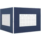 2er Set Seitenwände Für Pavillon 3x3 3x6 Wasserdicht Seitenteile Mit Fenster Blau