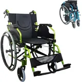 Mobiclinic Mobiclinic®, Rollstuhl, Bolonia, Aluminium, Faltbar und leicht, Klappbare geteilte rückenlehne, Abnehmbare fußstütze, Armlehnen, Für erwachsene, Grün