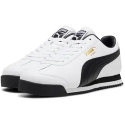 Sneaker PUMA "ROMA 24 STANDARD", Gr. 37, puma weiß, puma schwarz, puma team gold, Leder, unifarben, sportlich, Schuhe