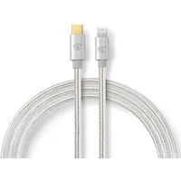 Nedis USB-C auf Apple Lightning 1 m Silber