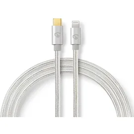 Nedis USB-C auf Apple Lightning 1 m Silber