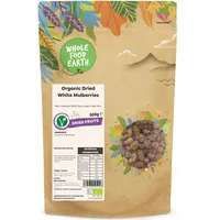 Wholefood Earth Organic Dried White Mulberries – 500 g | Raw | Sundried | GMO Free | Vegan | High Fibre | Certified Organic