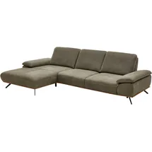 die planbar Ecksofa PN-EM18063 L-Form, wahlweise mit echt bezogenem Rücken und Sitztiefenverstellung grün