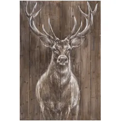 die Faktorei »Hirsch« Wandbild auf Holz