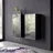 EMCO Evo Halbhochschrank 75 x 40 x 120 cm Schwarz/Spiegel Glas/MDF