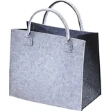 Kobolo Filztasche Shopper Einkaufstasche Damentasche - Filz - grautöne - Grau