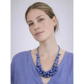 COLLEZIONE ALESSANDRO Kette mit Anhänger Bea Blau / Holz