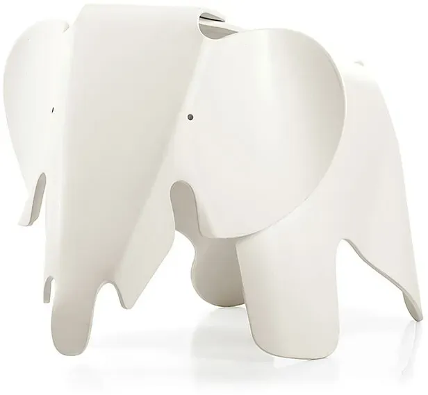 Vitra Eames Elephant Kinderhocker weiß, Designer Charles & Ray Eames, 41.5x41 cm