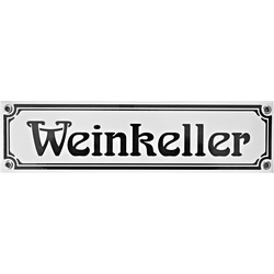 Elina Email Schilder Metallschild "Weinkeller", (Emaille/Email)
