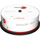 PrimeOn DVD-R 4.7GB/120Min/16x Cakebox, photo-on-disc, Inkjet Full Size Printable Surface (25 Disc)