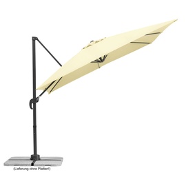 Schneider Schirme Rhodos Junior 270 x 270 cm natur inkl. Plattenständer und Schutzhülle