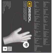 Gebol Einweghandschuh Latex ungepudert 80 Stück