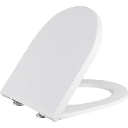 WC-Sitz AIMERA Compact, Softclose (Ausführung: WC-Sitz AIMERA Compact Softclose Duroplast weiß Edelstahlscharnier)