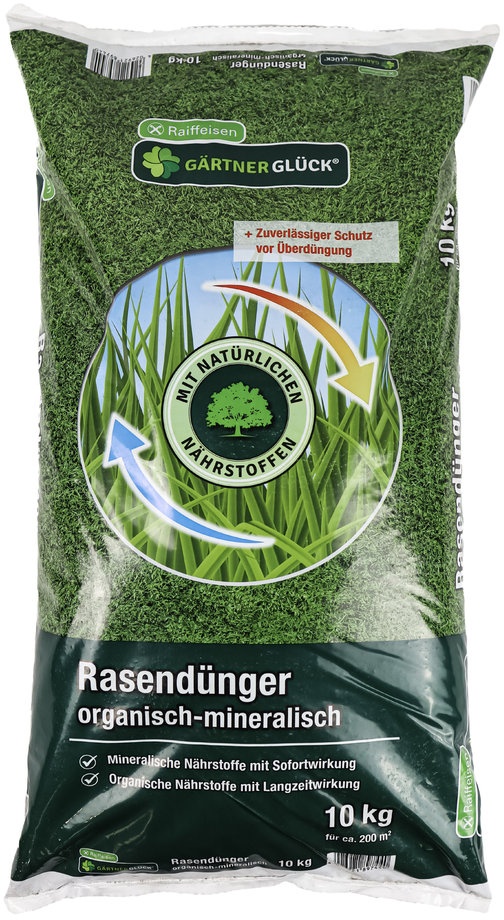 Rasendünger organisch-mineralisch Raiffeisen Gärtnerglück 10 kg