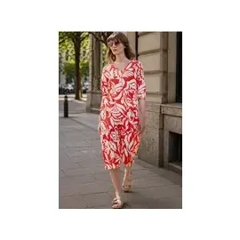 street one studio Midikleid gemustert Rot 34