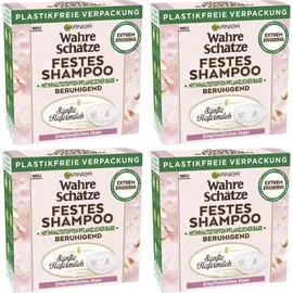 Garnier 4 x Garnier Wahre Schätze Festes Shampoo Hafermilch Haarshampoo 60g