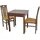 Hofmann Living And More Essgruppe "3tlg. Tischgruppe", gelb (nussbaum, nachbildung, gelb, nussbaum, nachbildung), B:45cm H:95cm T:48cm, FSC-zertifiziertes Massivholz, HOFMANN LIVING AND MORE, Sitzmöbel-Sets, Essgruppe, Stühle montiert